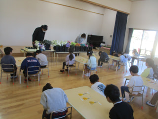 花育教室がありました🌸
